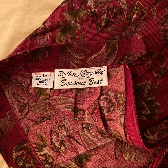 Vintage Seasons Best Wool Floral Skirt Medium - Picture 12 of 13